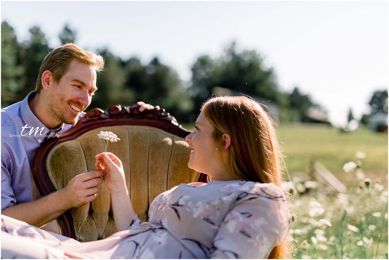 Wildflowers engagement session