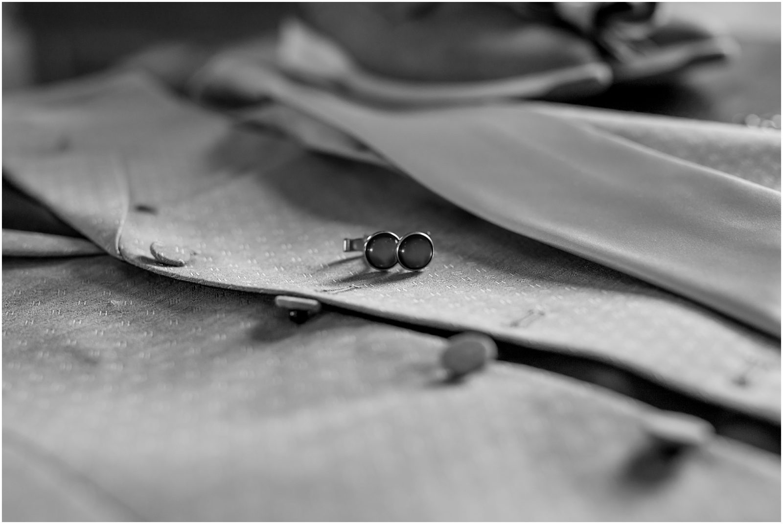 Black and white groom details