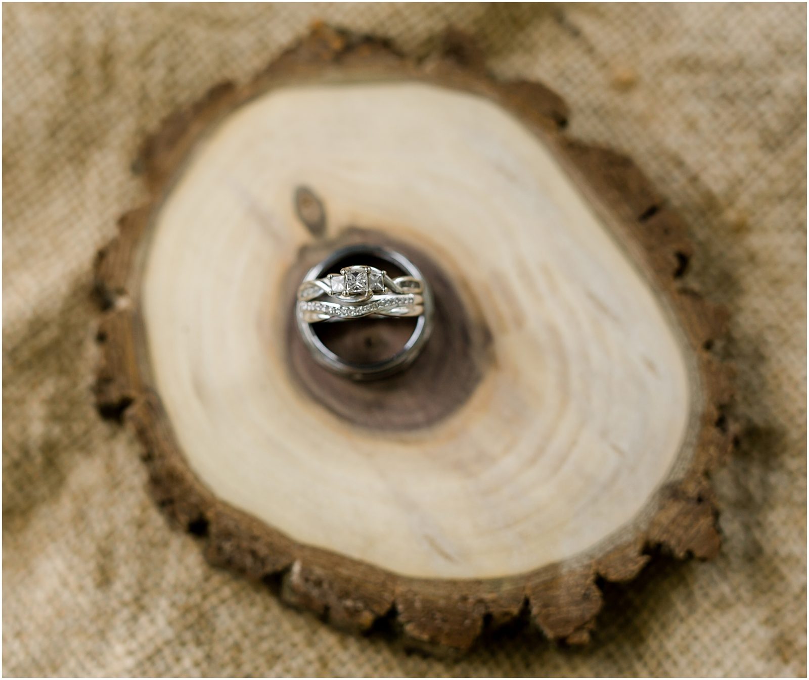 rings on walnut