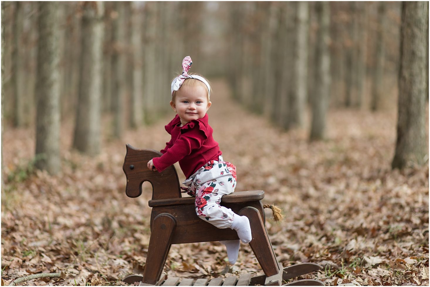 1st Birthday session in the woods