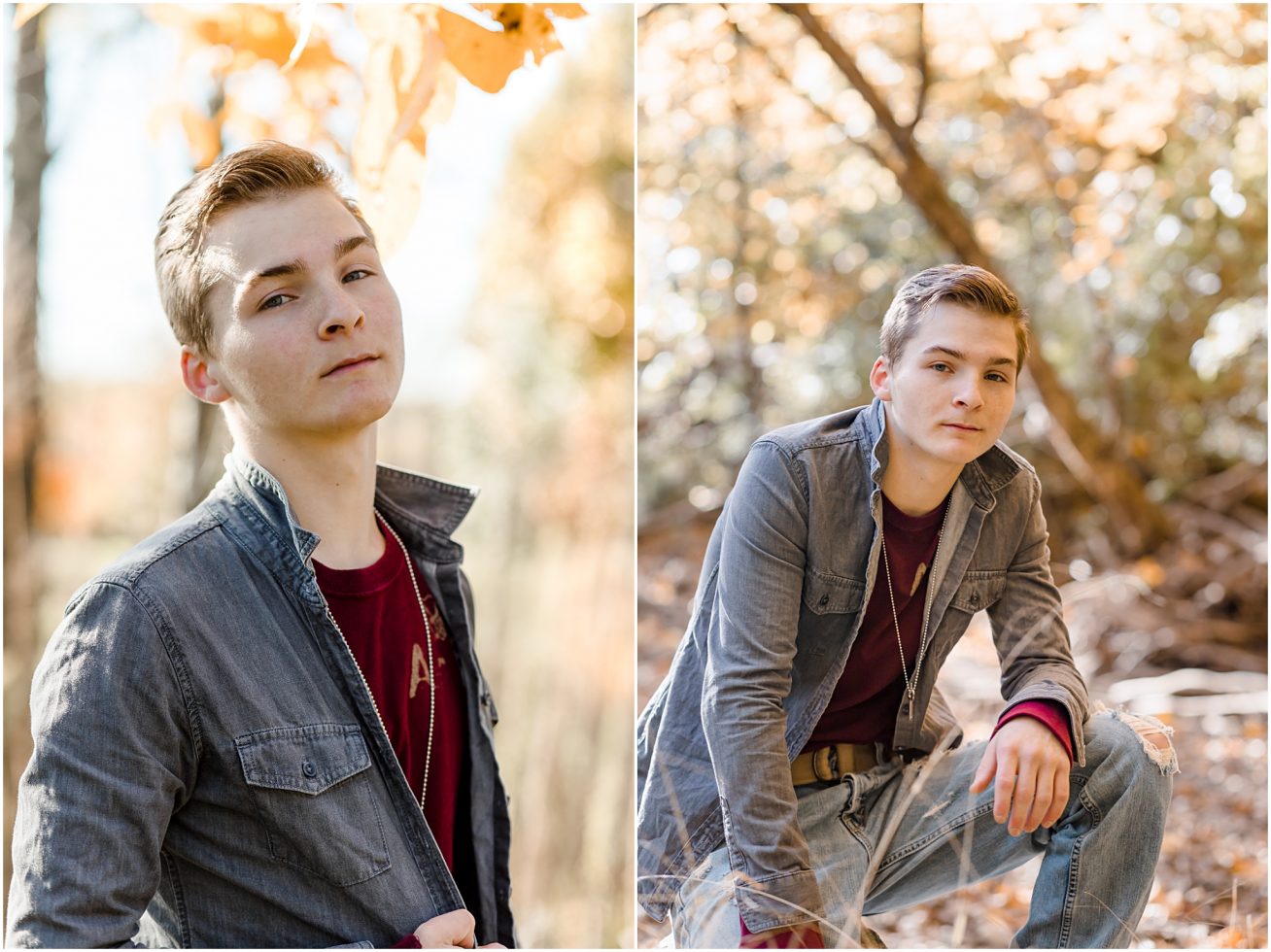 Autumn Senior session in the woods