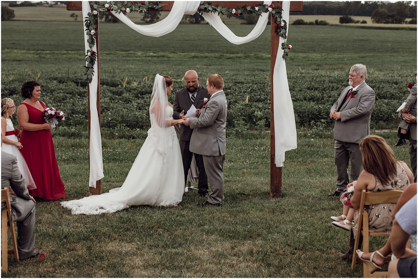 bride and groom at ceremony