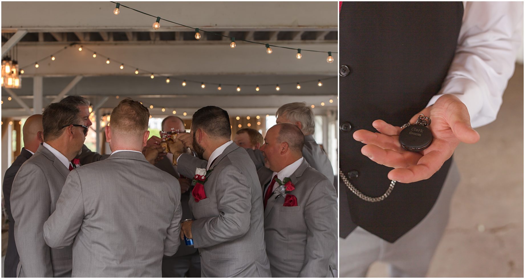 groom and groomsman getting ready