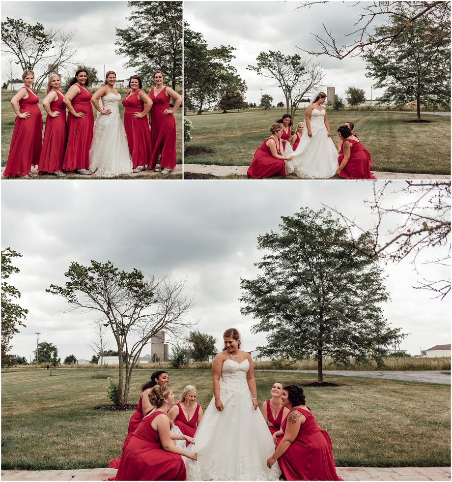 bride and bridesmaids