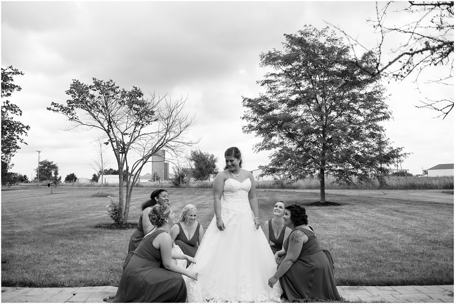 bride and bridesmaid