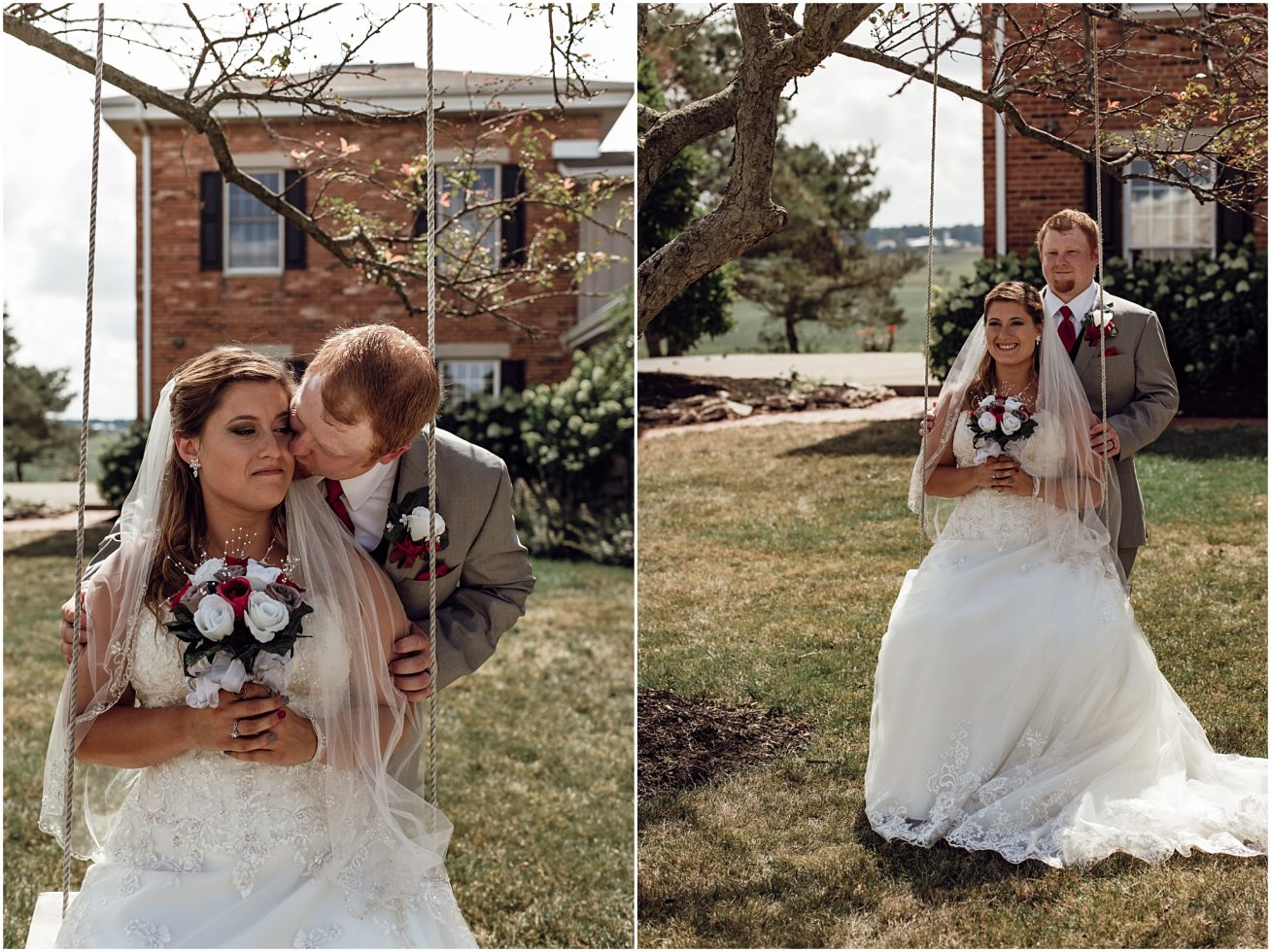 bride and groom portraits at wren farm