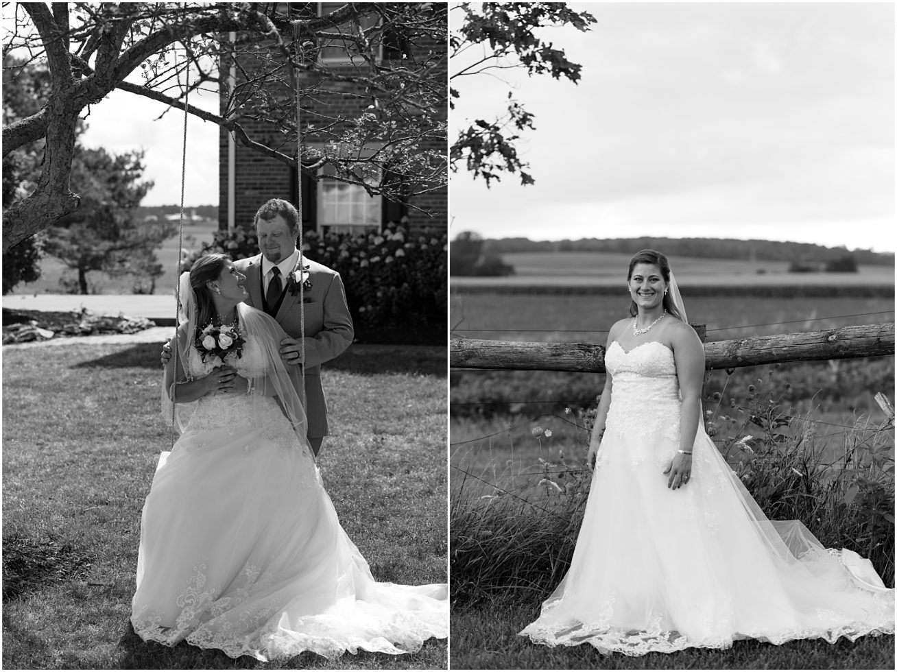 bride and groom portraits at wren farm