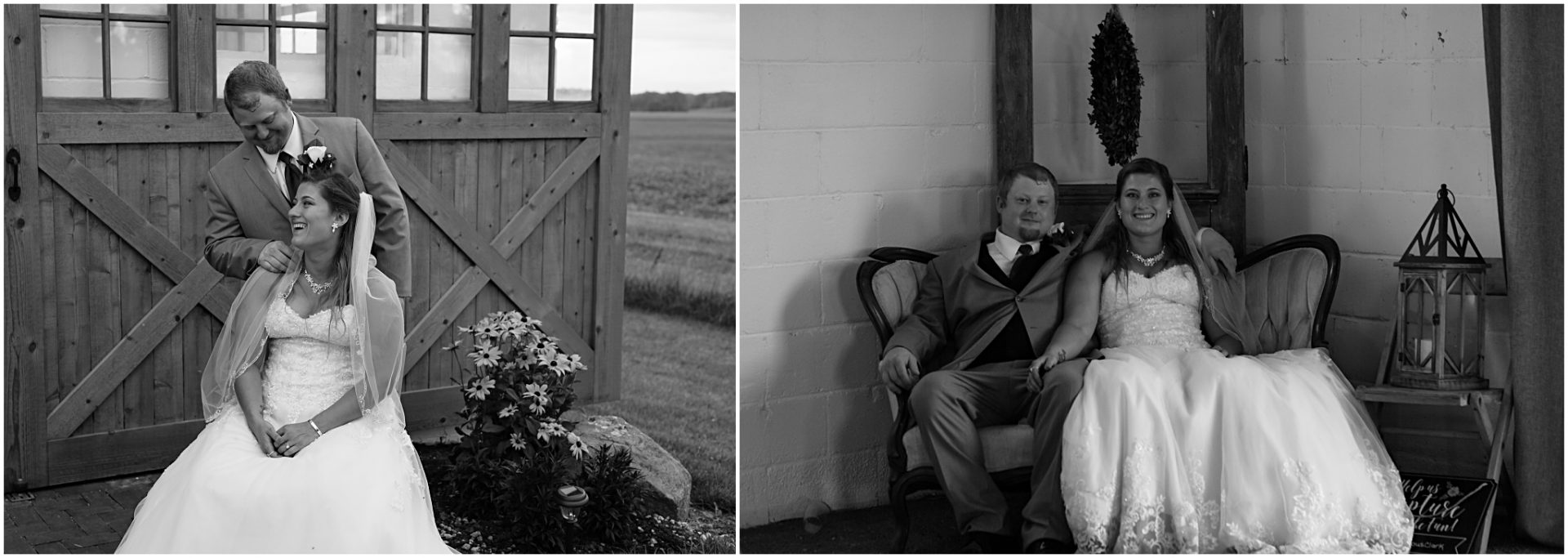 bride and groom portraits at wren farm