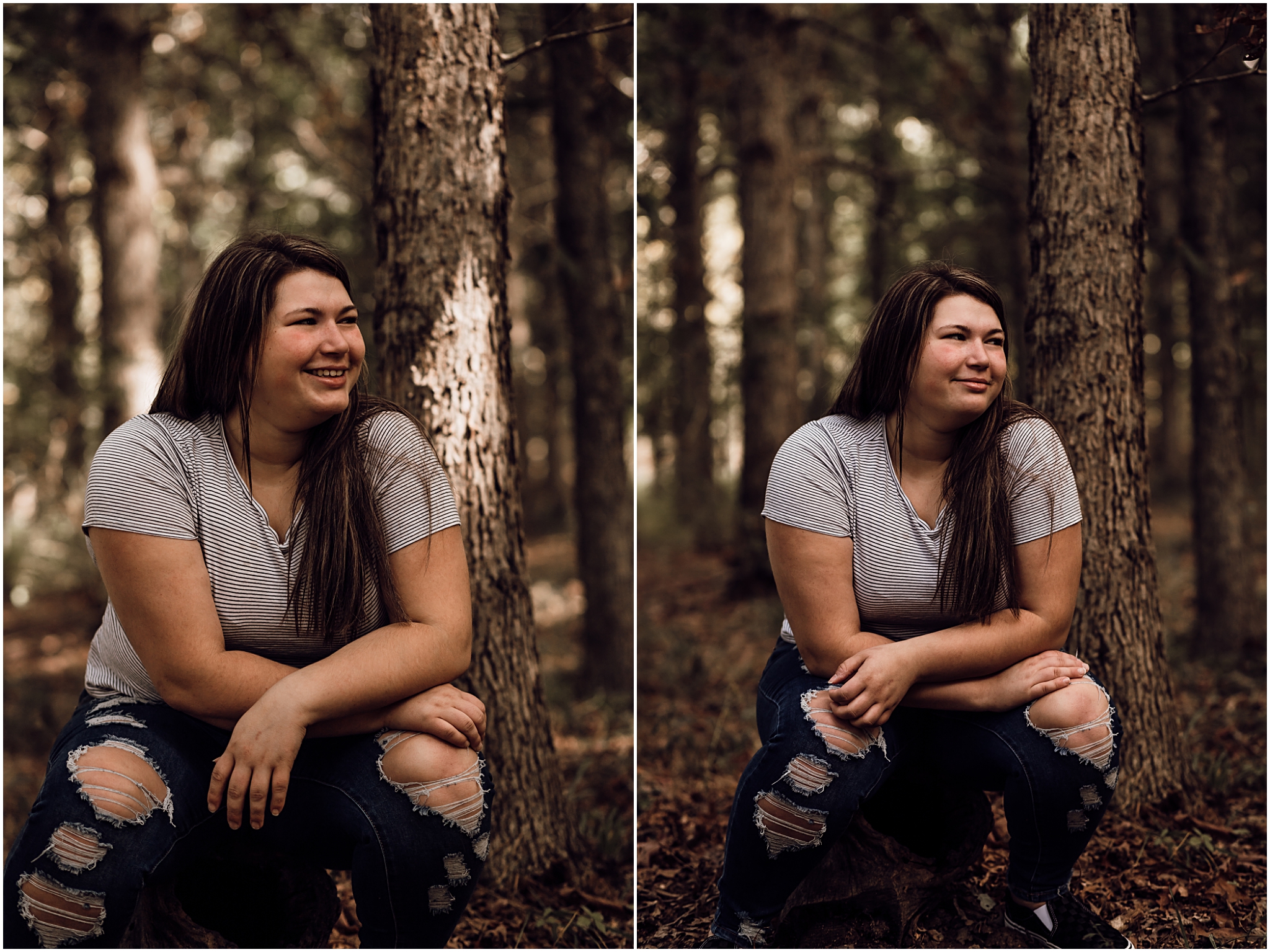 Senior session in the woods