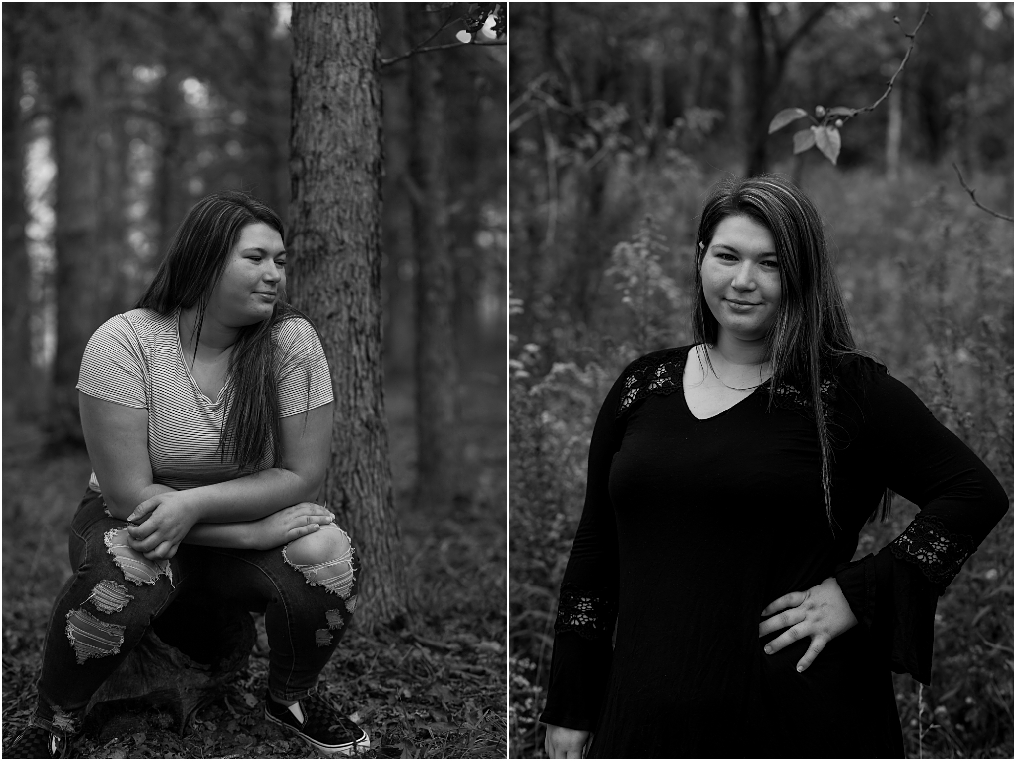 Senior session in the woods