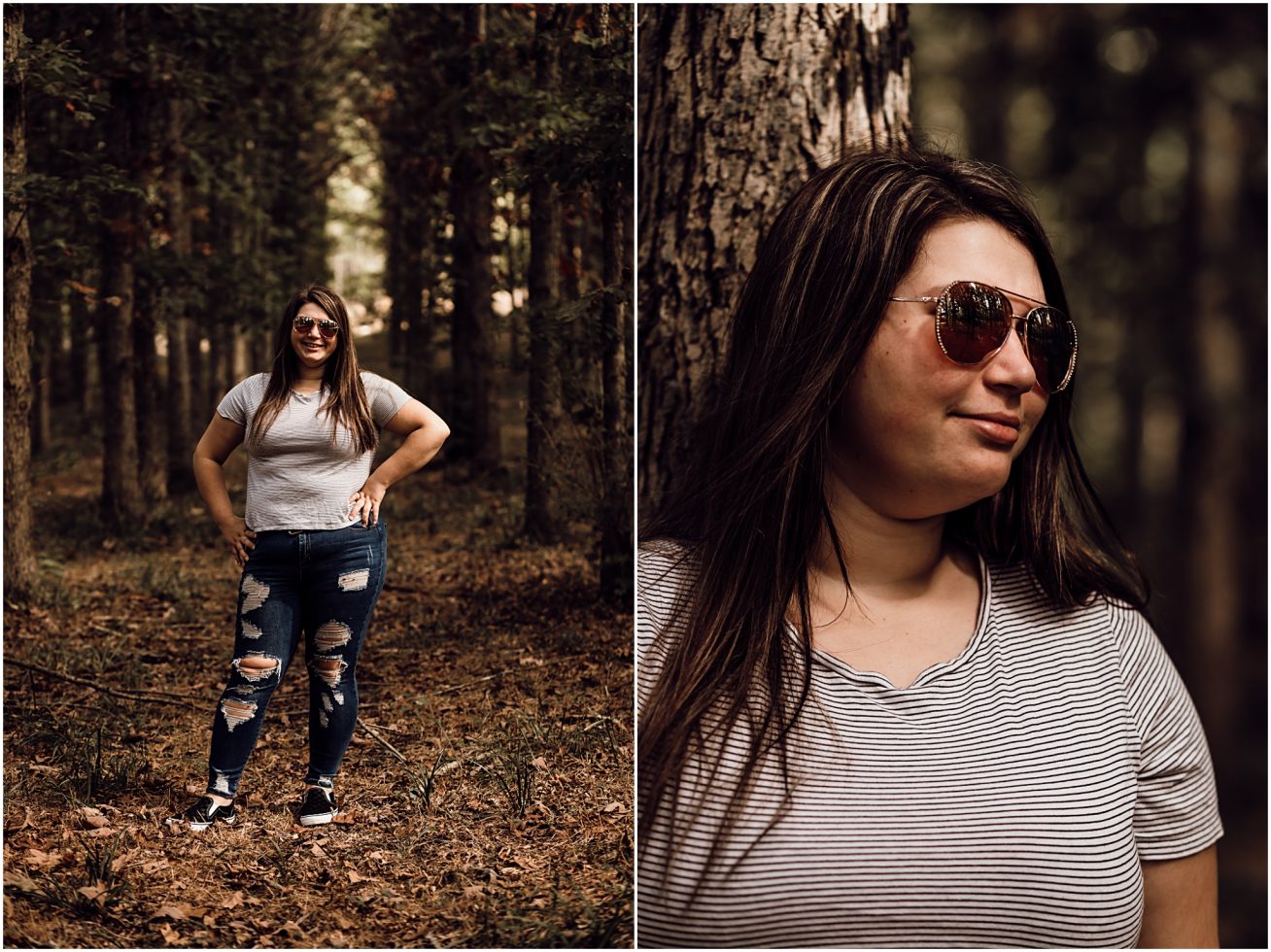 Senior session in the woods